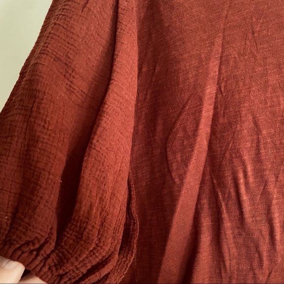 Velvet by Anthropologie balloon sleeve loose textured shirt - Picture 4 of 4